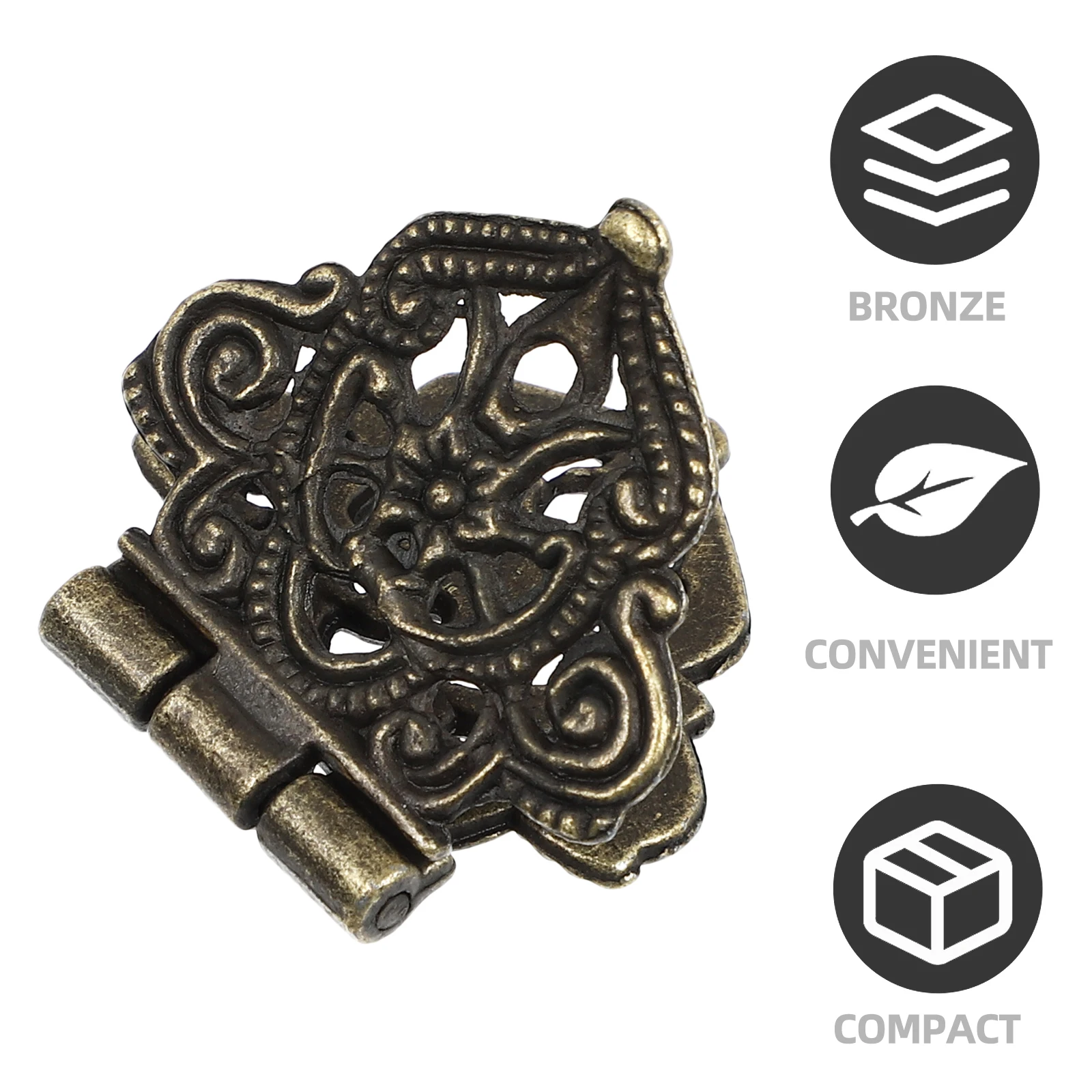 

10Pcs Hinges for Wood Box Uniform Opening Closing Strength Gift Box Support Bracket Zinc Alloy Hinge Hinge