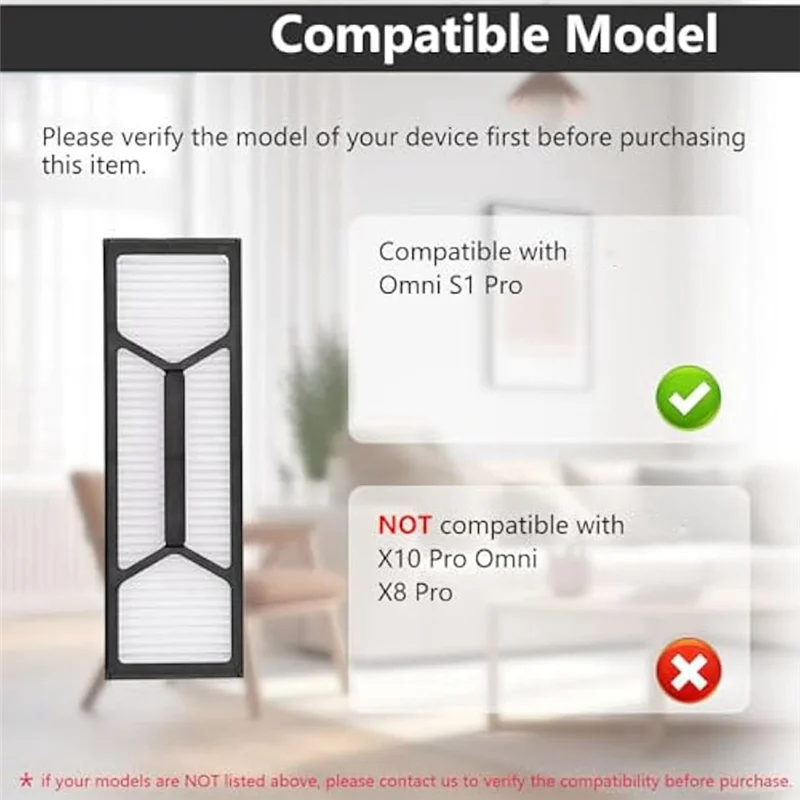 

Комплект сменных фильтров EYFL-Hepa, для робота-пылесоса Eufy Omni S1 Pro, аксессуары для пылесоса, 8 шт.