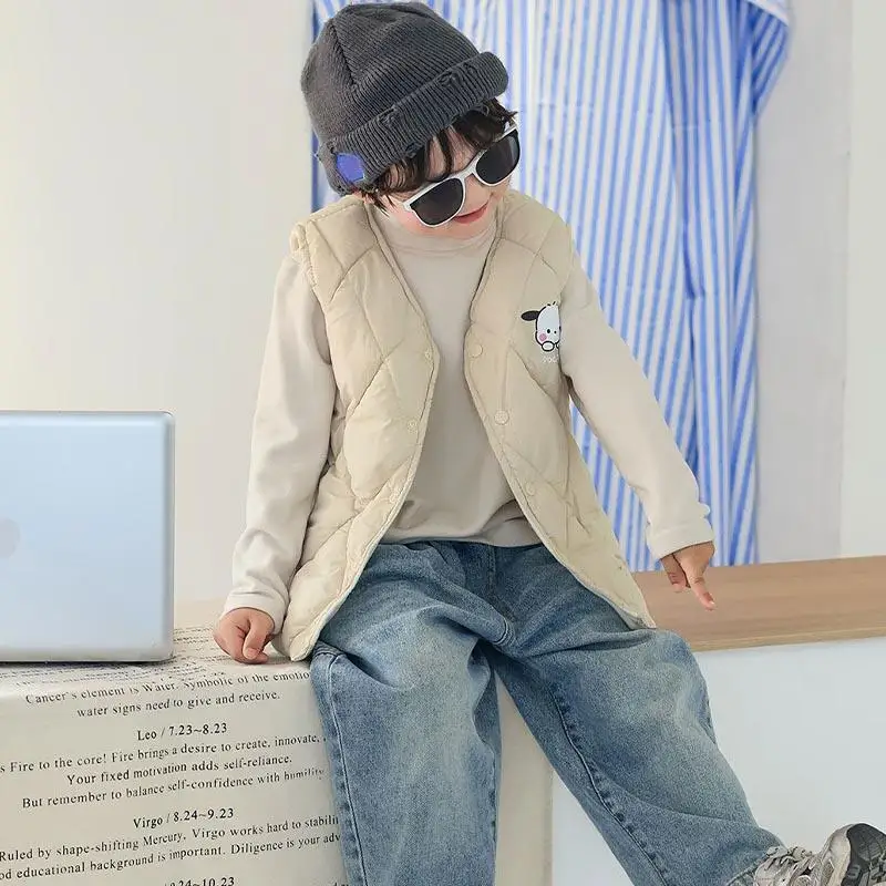 

Cinnamoroll детский жилет с героями мультфильмов Sanrio Pochacco студенческий Kawaii пальто для отдыха модный свитшот теплая осенне-зимняя одежда новая