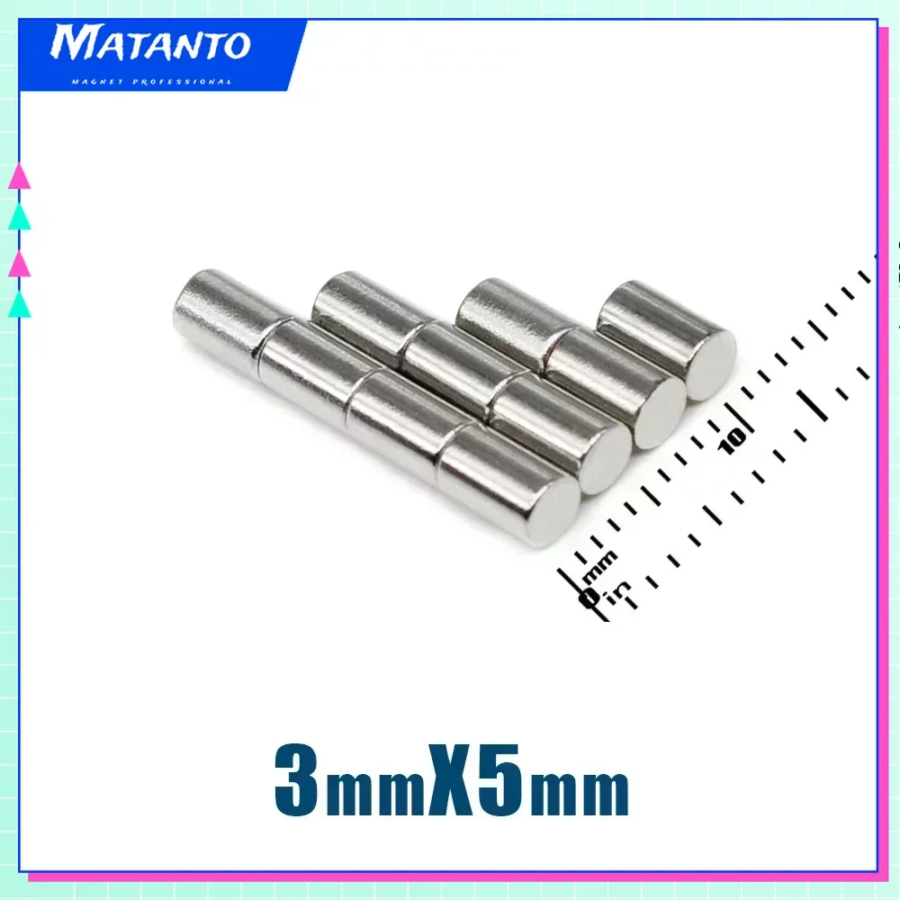 

100/200/500/1000PCS Small Round 3x5mm Powerful Magnetic Magnets Disc Permanent Neodymium Magnets Super Strong N35 Magnet