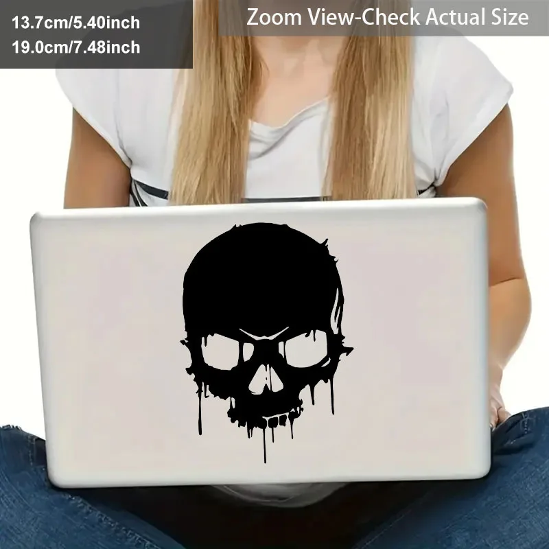 

Gothic Skull Sticker, Perfect for Helmet Decoration, Notebook Covers, Water Bottles, Showcasing a Dark - Chic Style