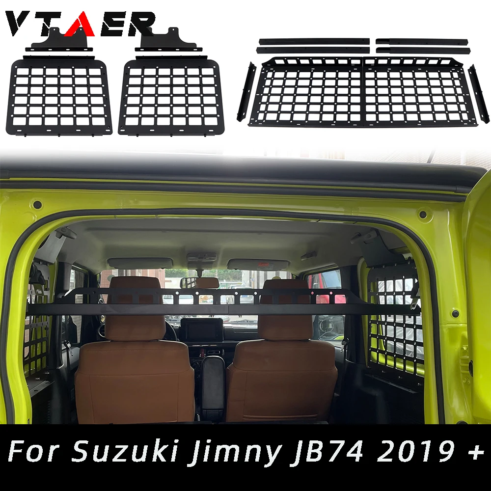 For Suzuki Jimny JB64 JB74 2019-2024 Modular Storage Panel System Trunk Shelf MOLLE Luggage Storage Carrier Trunk Organizer Kit