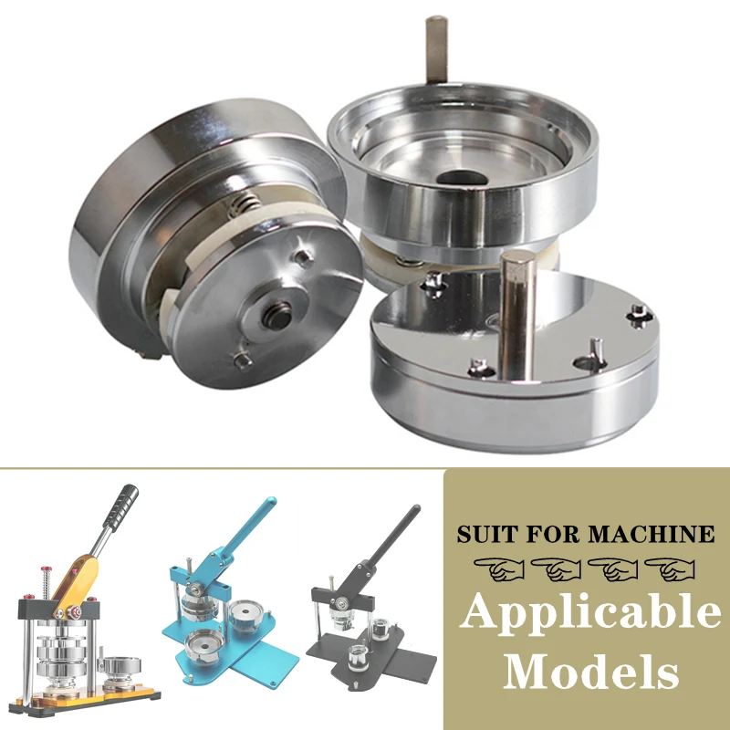 Round Badge Button Maker Mold 25MM-58MM, DIY Badges Pin Making Button Die Mould for Badge Press Machine Mold Button Punching Die