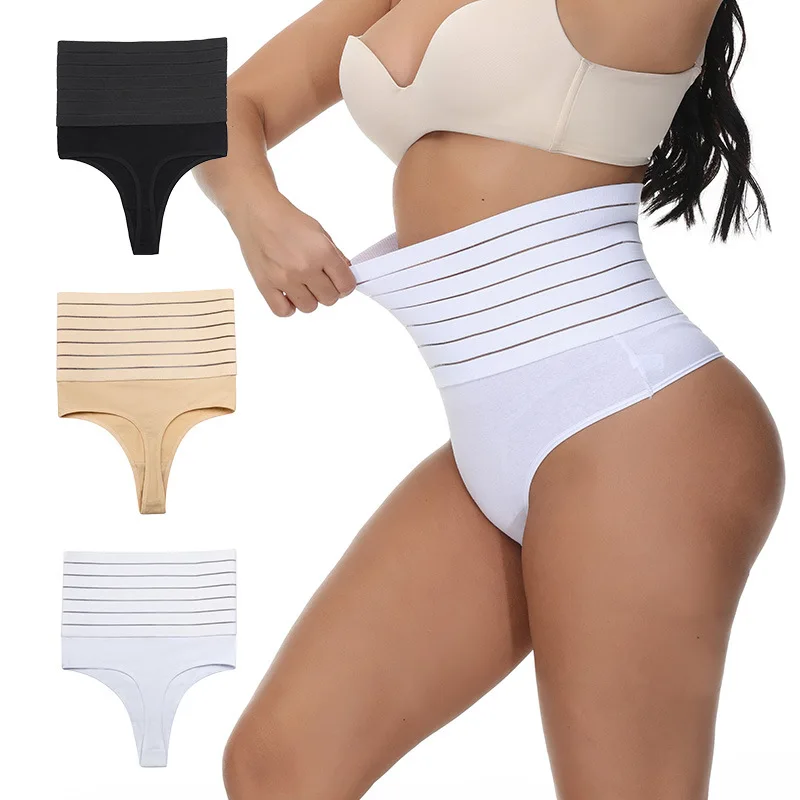 Body Shaper Women Thong Panties G String Slimming Belly High Waist Wasp Rise Tummy Control Reducing Girdle Abdomen Shapewear