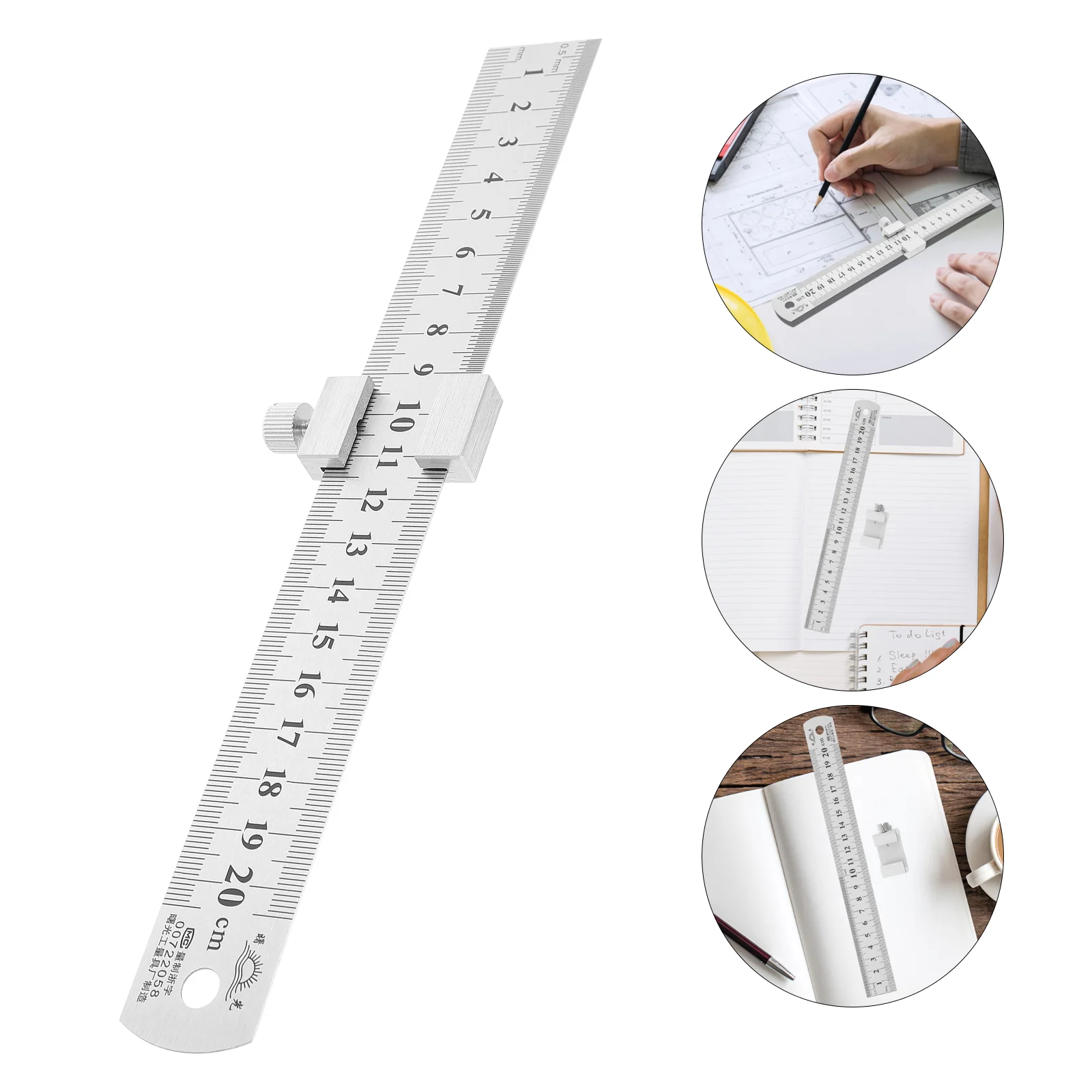 

Steel Ruler Positioning Block School Marking Straight Scale Stainless Measuring Rulers Flexible