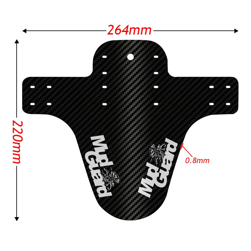 2Pcs Mountain Bike Mudguard 3D Carbon Fiber Twill MTB Fender Front/Rear Tire Wheel Universal Suitable For Disc Brake Bicycle