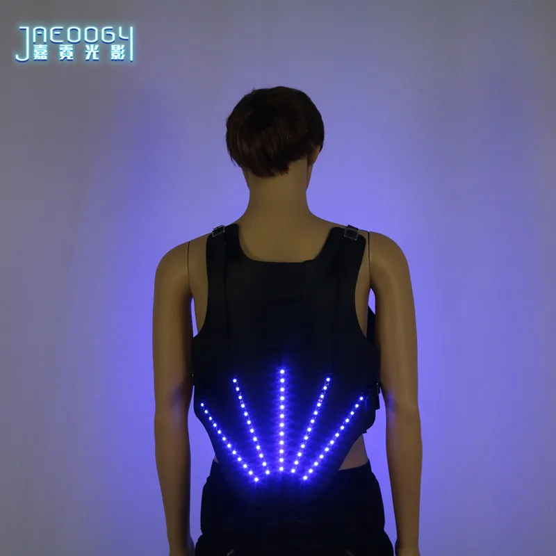 Full color LED luminous vest, dance hall clothing jacket, DJ singer, DJ dancer, DJ performer dance platform uniform, dancer, ser