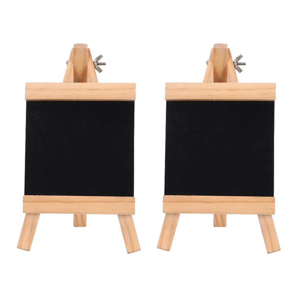 

2Pcs Message Board Small Chalkboard Black Reusable Household Decorative Multi-Function Desktop Chalkboard Sign Home Accessory