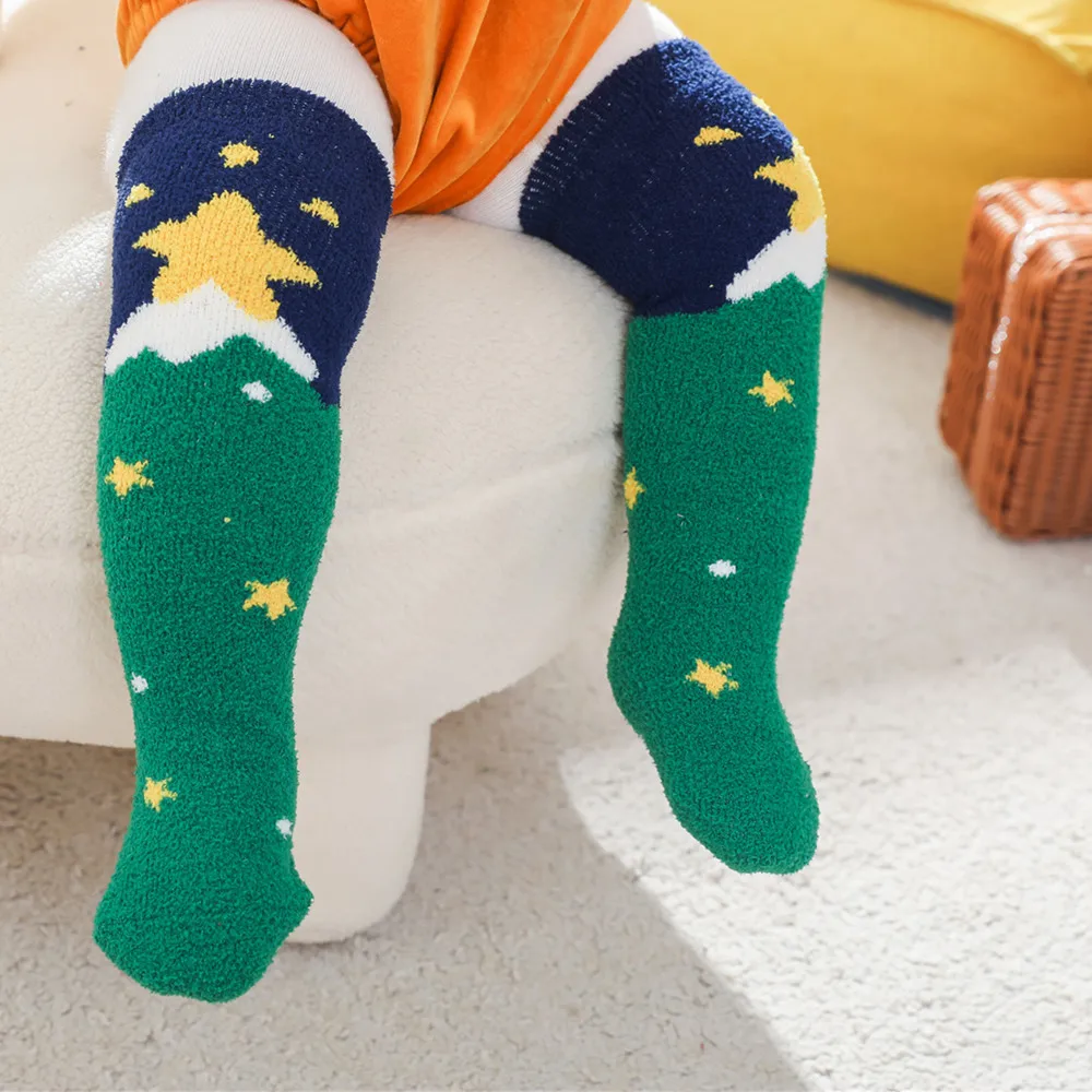 Chaussettes Hautes Confortables et Chaudes pour Enfant et Bébé, Accessoire de dehors, pour Noël, pour Adulte, Paquet de 6