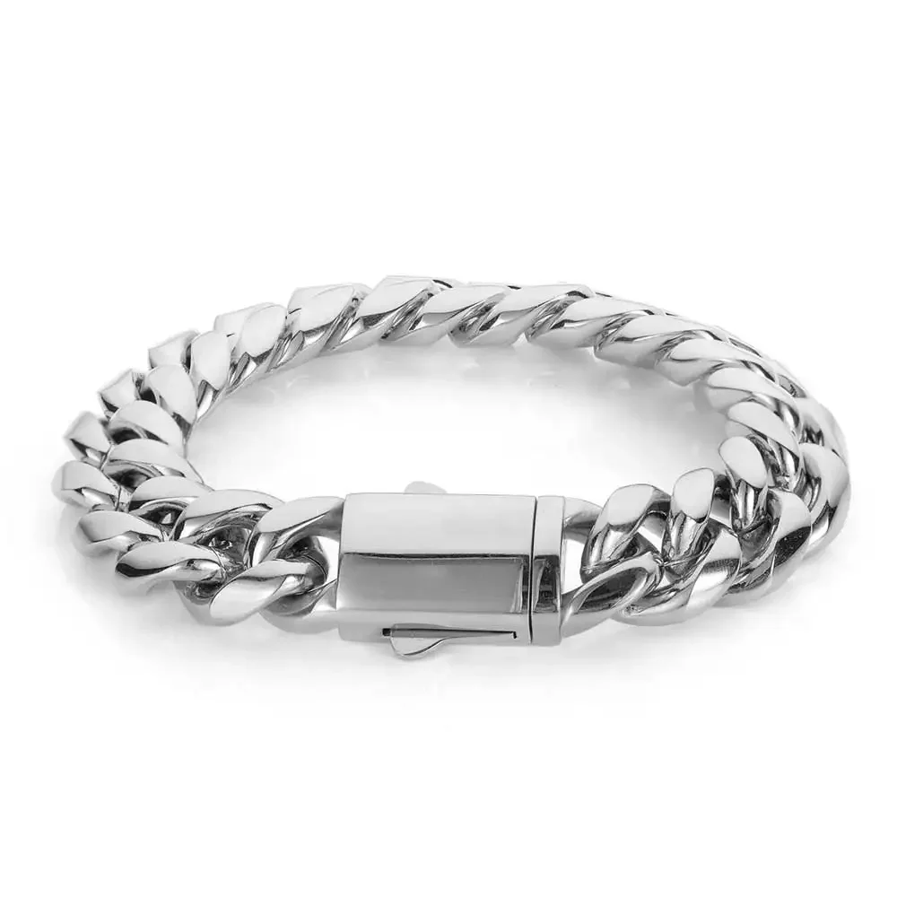 Hochwertige Breite 8–14 mm, Edelstahl, goldfarben, kubanische Kette, wasserdichte Panzergliederkette für Männer und Frauen, verschiedene Größen – Detail 16