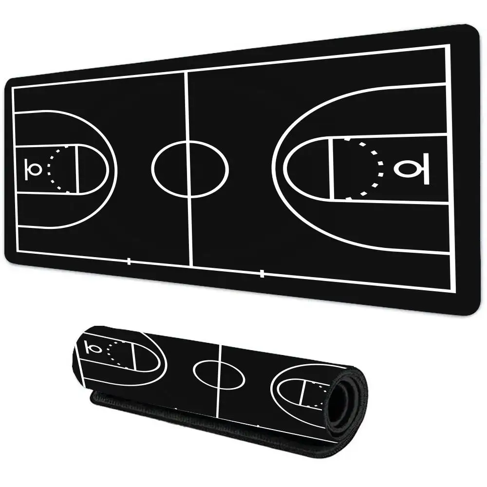 

Коврик для мыши Basketball Court, большой коврик для мыши, компьютерный геймерский офисный коврик с прошитыми краями, клавиатура, настольный коврик, моющийся, нескользящий
