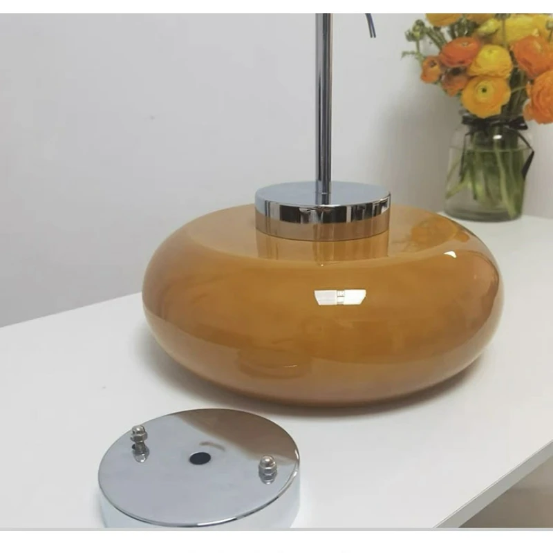 Yellow Glass LED Pendant Lights Fixtures Copper Bedroom Living Room Beside Nordic Modern Hanging Lamparas Pendente