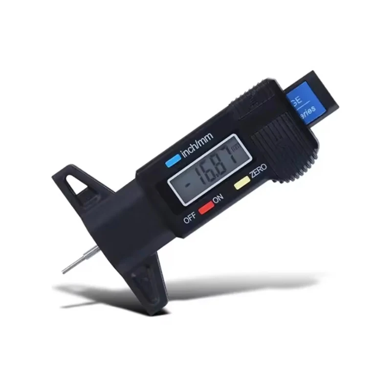 Digital Depth Gauge Caliper Tread Depth Gauge LCD Tire Tread Gauge For Car Tire 0-25mm Measurer Tool Caliper Repair Tools