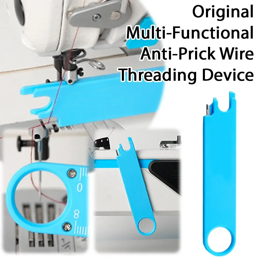 3rd Gen Multifunktionale Antiprick Nadeleinfädler Draht Einfädelgerät Magnetische Absorption Einfädelskala Nähzubehör Neu