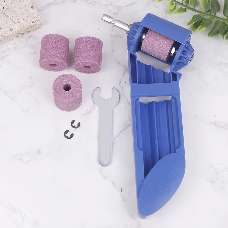 

1 комплект, портативная точилка для сверл, инструмент для заточки, точилка для сверл, гаечный ключ, корундовый шлифовальный круг, аксессуары для жернов, набор инструментов