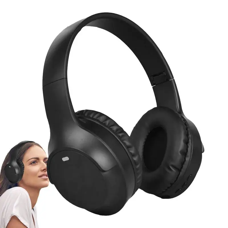 Over Ear Headphones Foldable Over The Head Headphones Adult Headphones Comfortable Noise Cancelling Headset Wireless Earphones