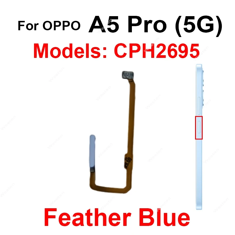 Kabel Flex Czujnika Odcisku Palca, Przycisk Włączania, Taśma Flex Czujnika Dotyku Odcisku Palca, Część Zamienna do OPPO A5 A5s AX5s A5X A5 Energy A5 Pro — zdjęcie produktu 4