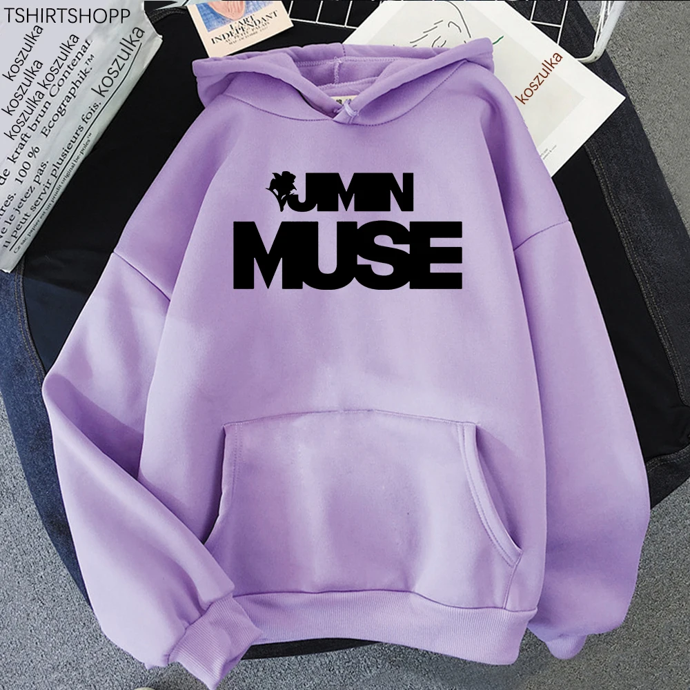 Jimin Muse Hoodie للنساء ، ملابس الشارع الجمالية المتناثرة ، سترات بغطاء رأس غير رسمية ، بلوفرات كلاسيكية ، بلوزات الخريف والشتاء ، الموضة