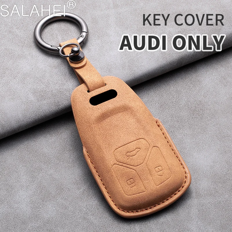 

Sheepskin Car Smart Key Case Cover Shell For Audi A6 A4 A5 A7 A8 C8 Q8 8S 8W Q7 B9 4M S5 S4 S7 D5 TT TTS TFSI E-Tron Accessories