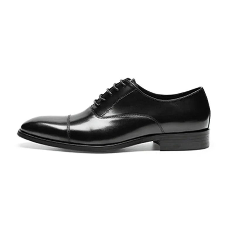 High Quality Business Three-Piece English Formal Handcrafted High-End Oxford Men's Shoes Genuine Leather English Groom's