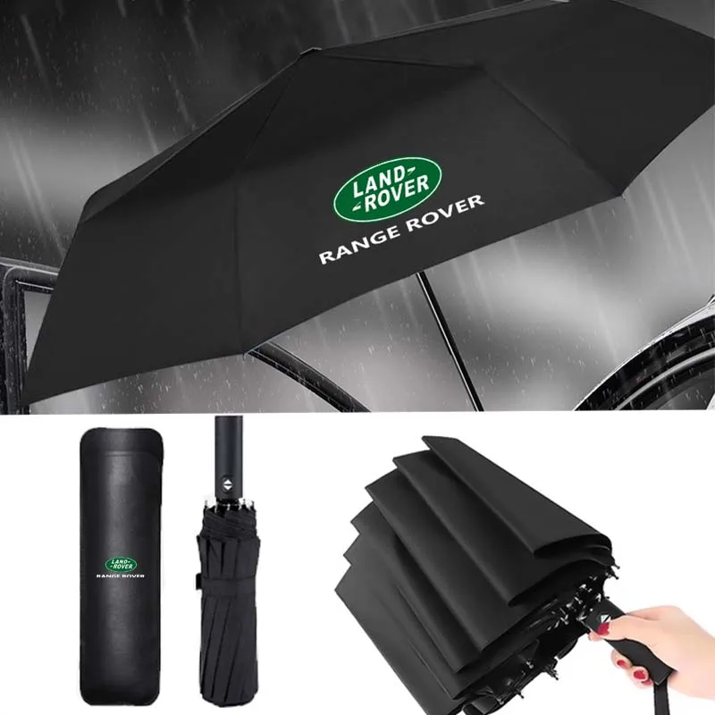 Car Folding Umbrella Portable Automatic Windproof Sunshade For Land Rover Range Rover Evoque Velar Defender Discovery Freelander