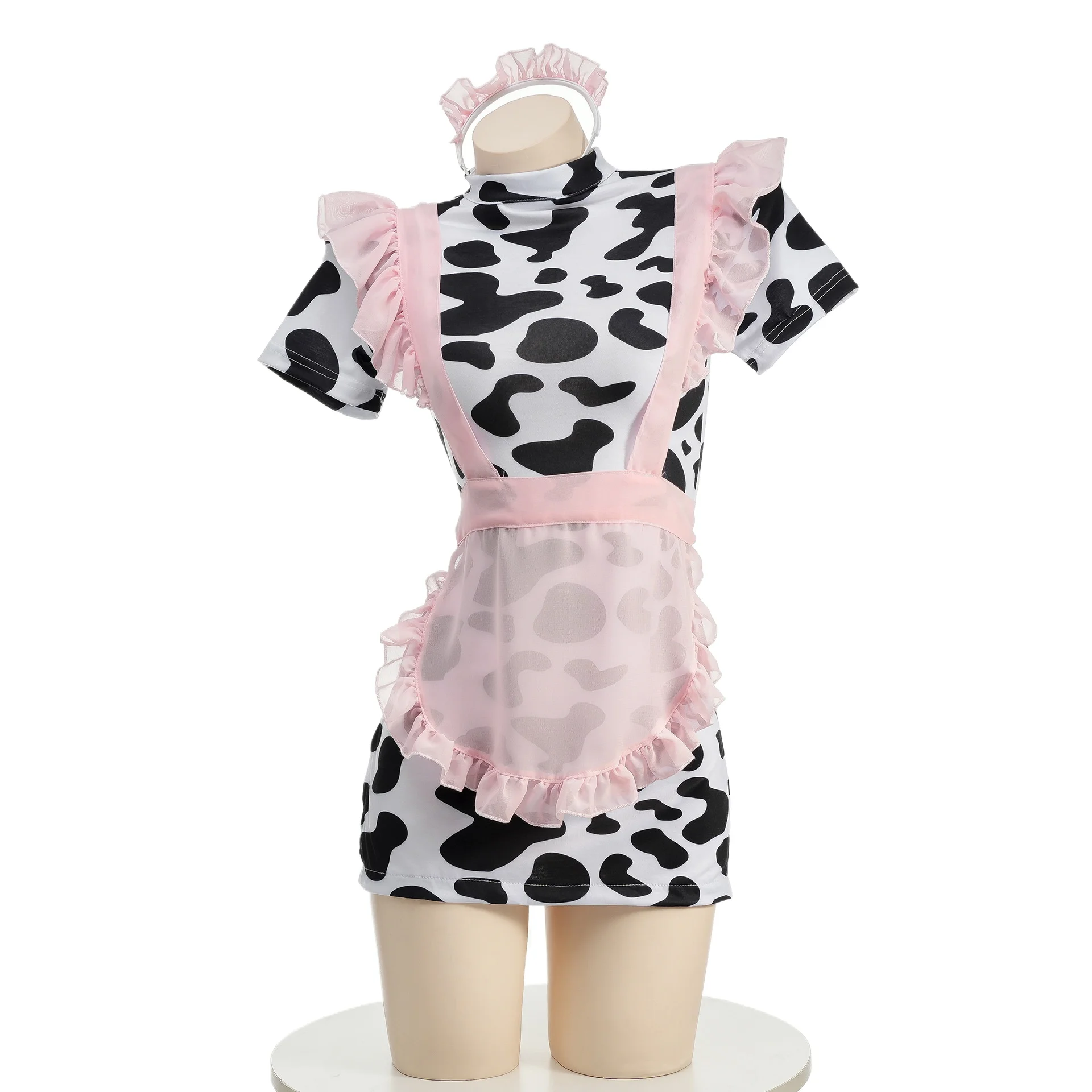 

Women Lingerie Exotic Sets Home Sleeping Nightwear Dress Apron Cow Girl Cosplay Role Play Uniform