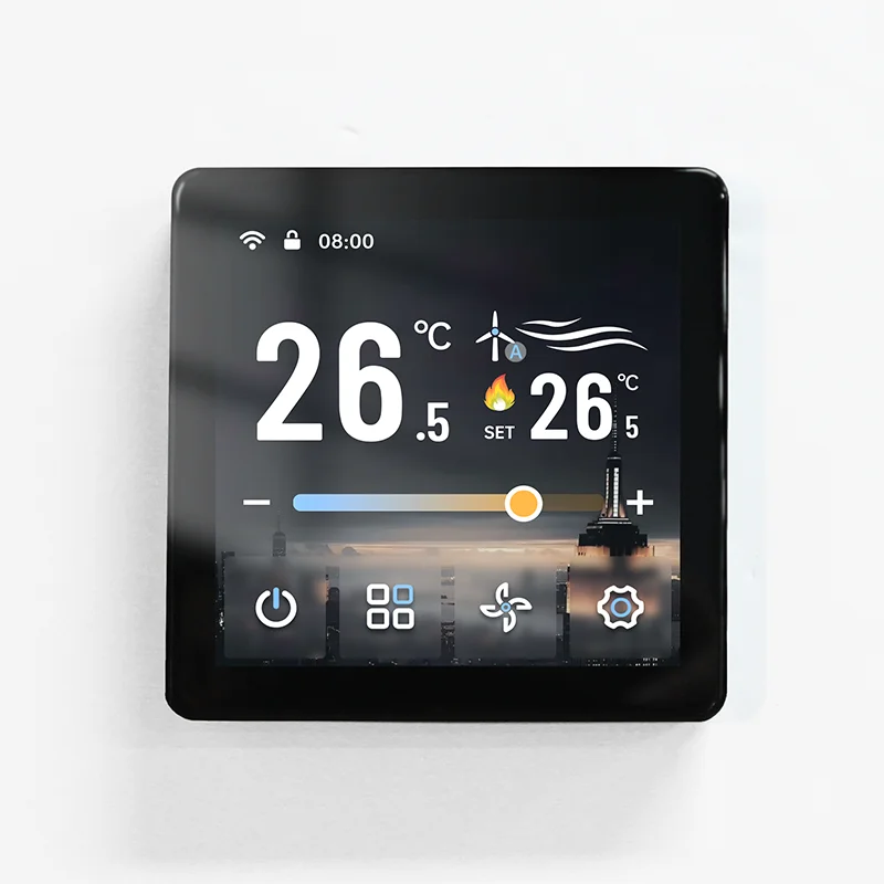Central AC Smart Thermostat with Zigbee Voice Control (For Alexa/ForGoogle Assistant) Home Use PC Material