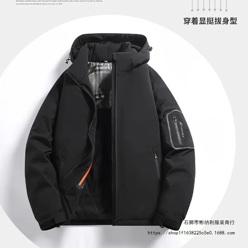 

Осень-зима, новая модная повседневная утолщенная мужская функциональная рабочая одежда, ветрозащитная куртка, теплое пальто, хлопковая одежда