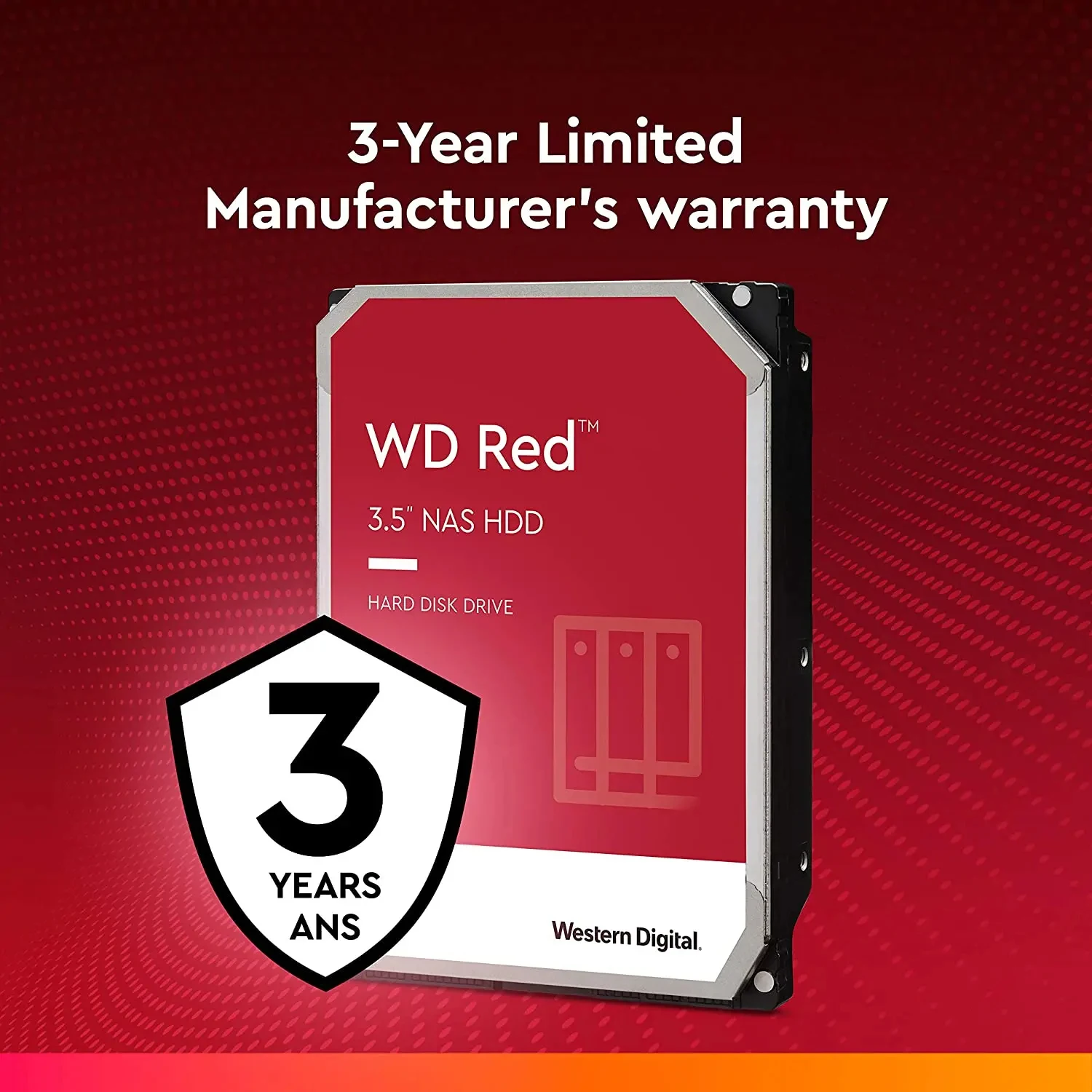 محرك الأقراص الصلبة Western Digital WD 3TB Red NAS الأصلي 3.5 "1 تيرا بايت 2 تيرا بايت 4 تيرا بايت 6 تيرا بايت محرك الأقراص الصلبة الداخلي SATA 6 جيجابايت/ثانية 64 ميجابايت كاش