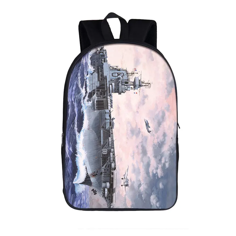 Flugzeug träger Fighter Jet Tank Rucksack für Reise Laptop Tasche Student Bagpack für Teenager Jungen Kinder Schult aschen Bücher tasche