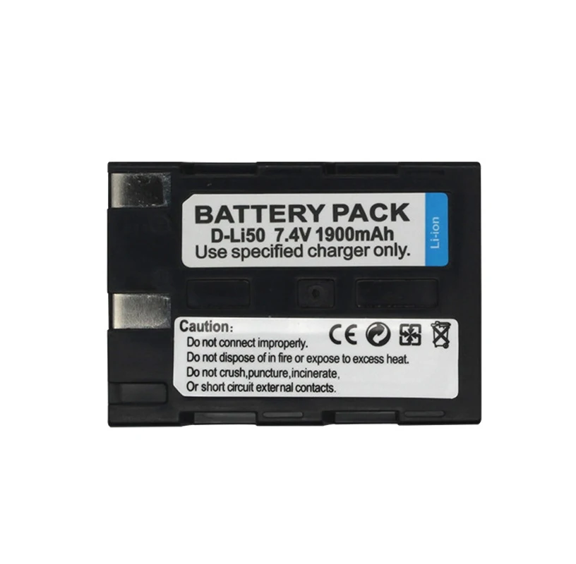 

10x 7.4V 1900mah Rechargeable Battery D-LI50 DLI50 NP-400 NP400 for Pentax K20D K10D Konica Minolta DiMAGE A2 Dynax 5D Batteries