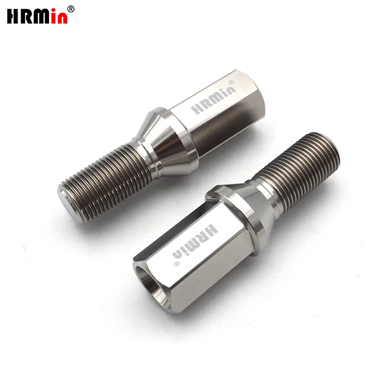 

Титановый болт HRMinTi6al4v M14*1.25/M12*1.5мм Gr.5 с коническим седлом, длинной головкой, колесный болт, болт ступицы, 20 шт. для BMW