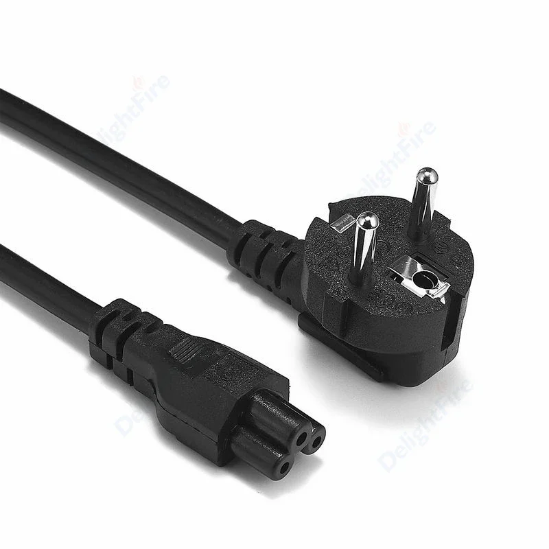 EU Plug Laptop Power Cable 0.3/0.5/1.2/1.5M Power Supply Extenion Cord For HP Dell Toshiba Sony ASUS Lenovo Samsung Notebook