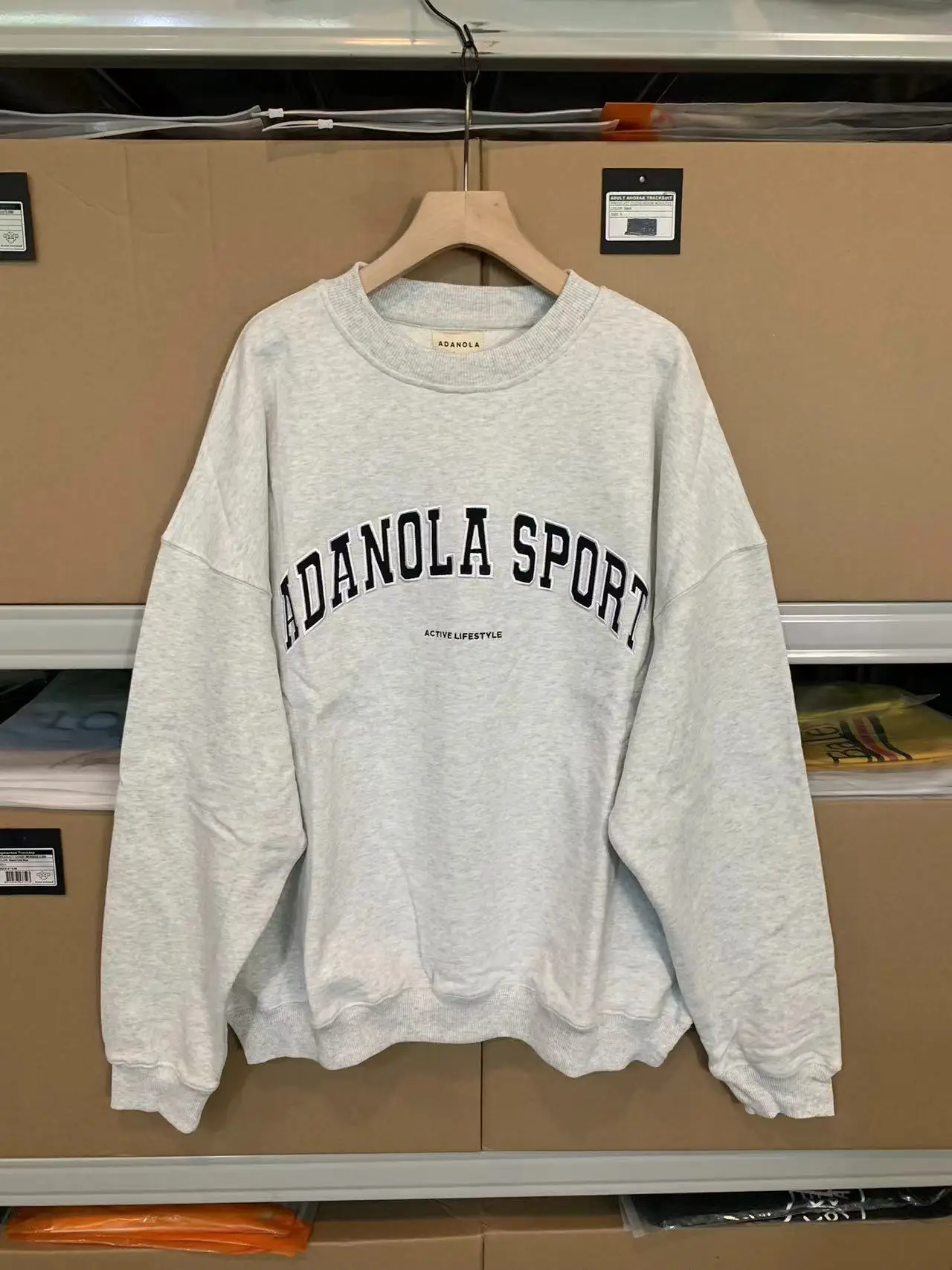 

Loose round Ne Sweatirt Women's Street Sle Spicy Girl Lazy Faion Spring Autumn ADANOLA Sport Trend Brand Cotton 00%