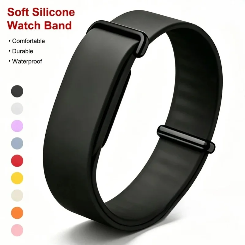 Weiches Silikon-Uhrenarmband für Google Fitbit Air, Gummi-Ersatzarmband für Google Sports Loop Correa Armband