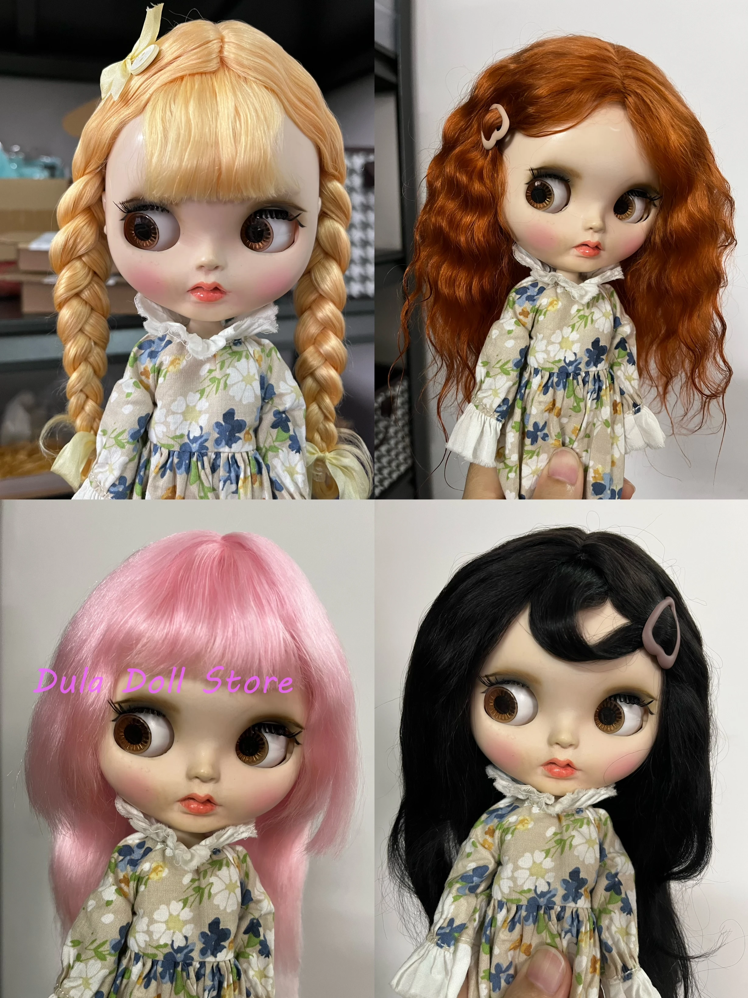 

（Wigs In stock / Ships immediately）Dula Doll Wigs for Blythe Qbaby natural Mohair hard seams