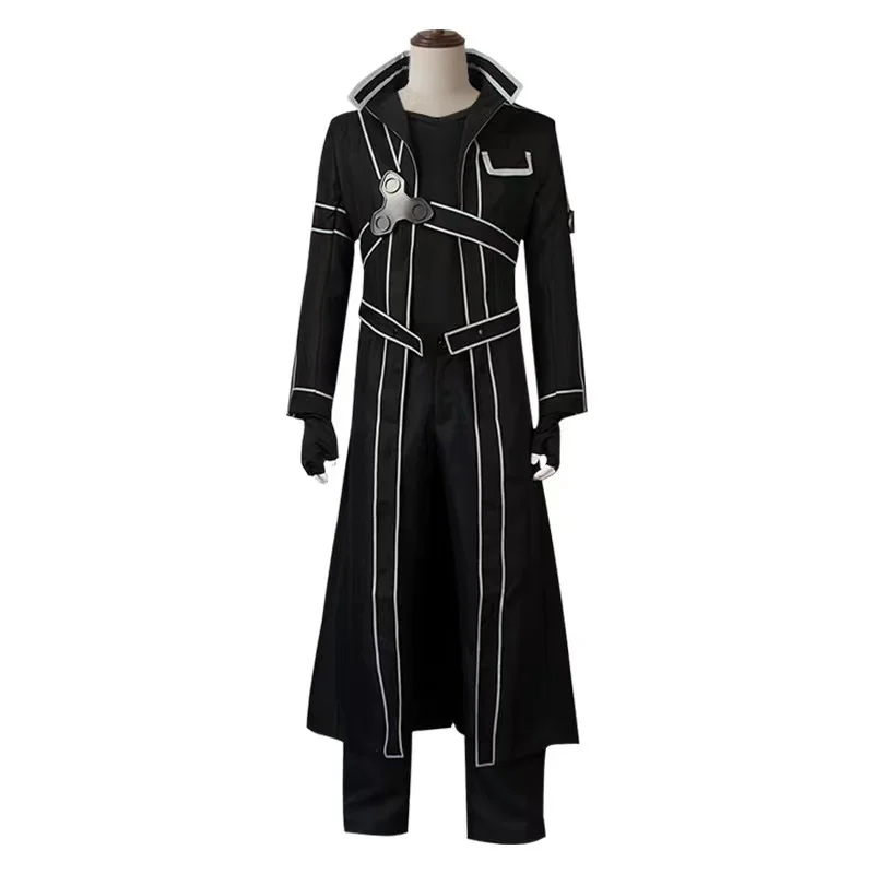 Disfraz de Kirito de Sword Art Online para adultos, traje de Anime de fantasía para Halloween, Kirito, SAO Kirigaya, Kazuto