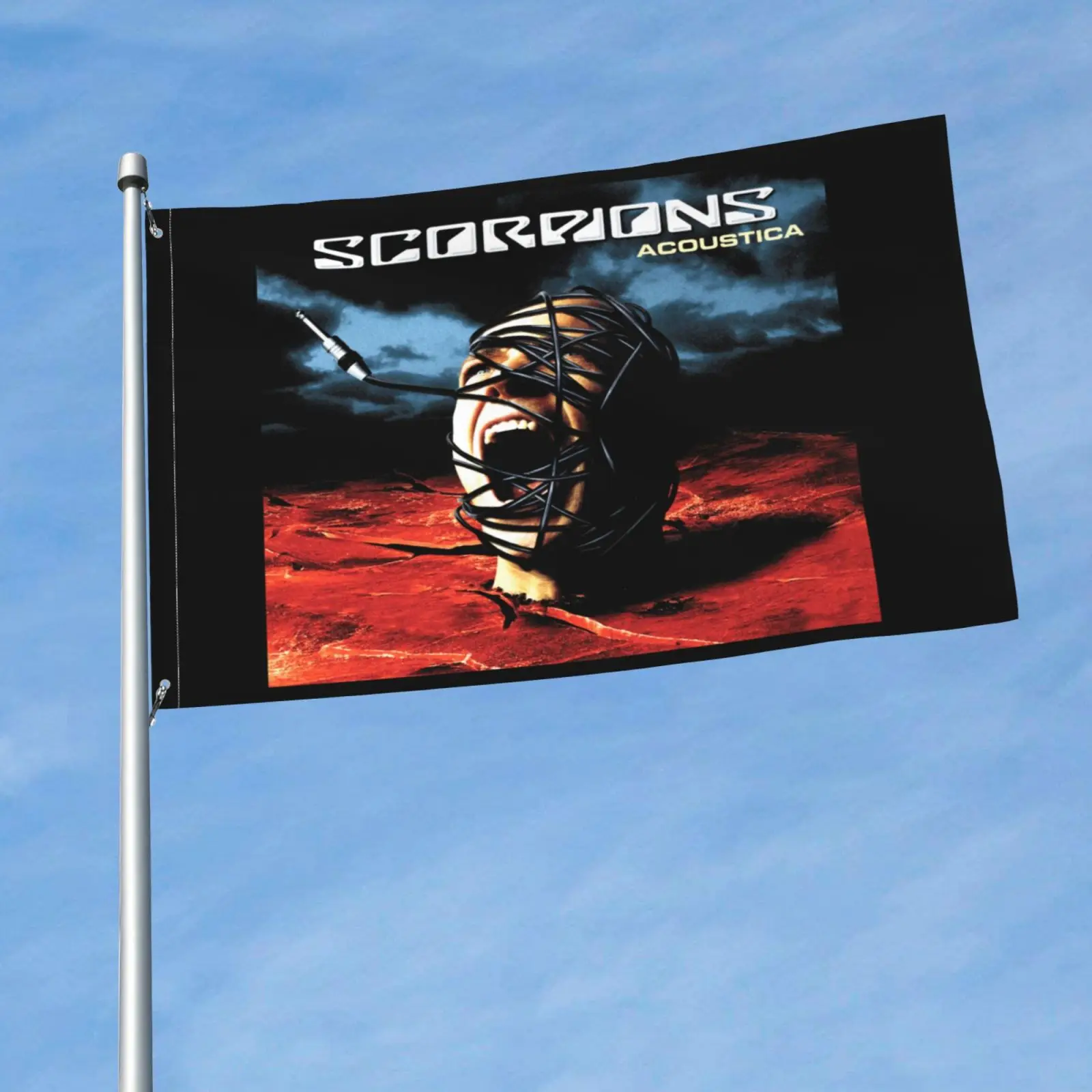 Scorpions Acoustica Rock Band Legend Album Flag Banner Outdoor Advertising Decoration Parade Party Free Design