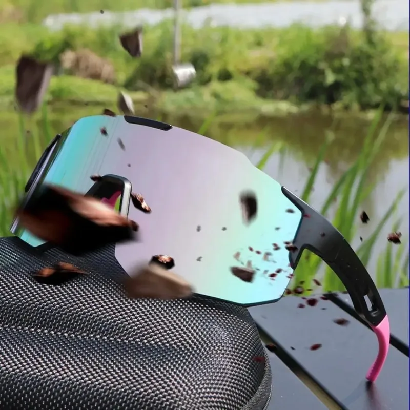 Square Cycling Sunglasses Large Frame Shades UV Protection Sports Sun Glasses Windproof Hiking Climbing Women Men Goggles