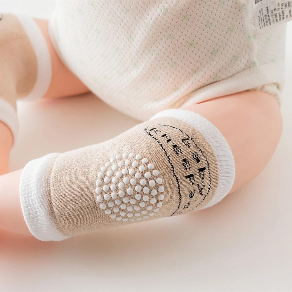 Rodilleras antideslizantes para bebés de 1 a 3 años, rodillera de algodón para niños, rodilleras para gatear, malla gruesa de felpa transpirable