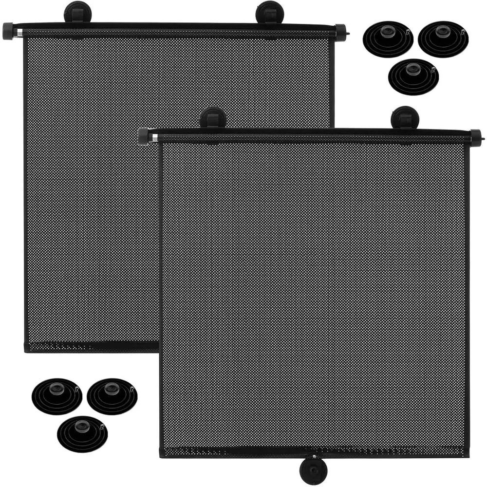 

Extra Wide Retractable Car Side Window Shades, UV Protection & Heat Blocker, 22x24 Inches (Set of 2)