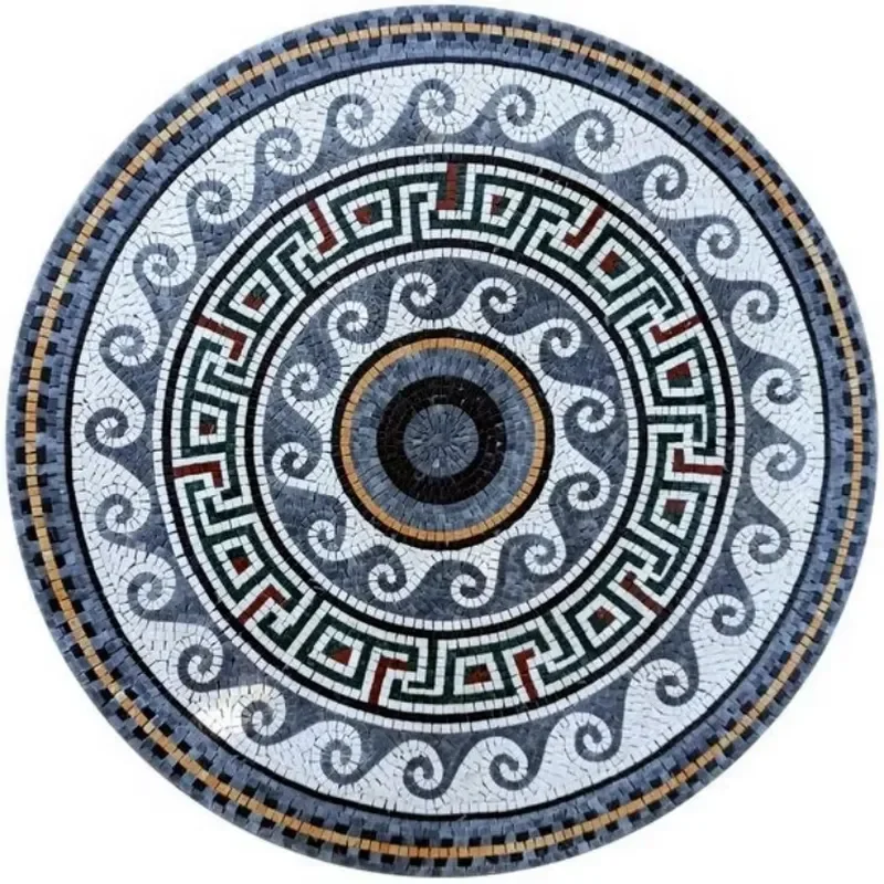 for Middle Eastern Style Living Room Flooring Carpet Geometric Mosaic Kit Custom Mural Greek Mosaics for Wall Tile