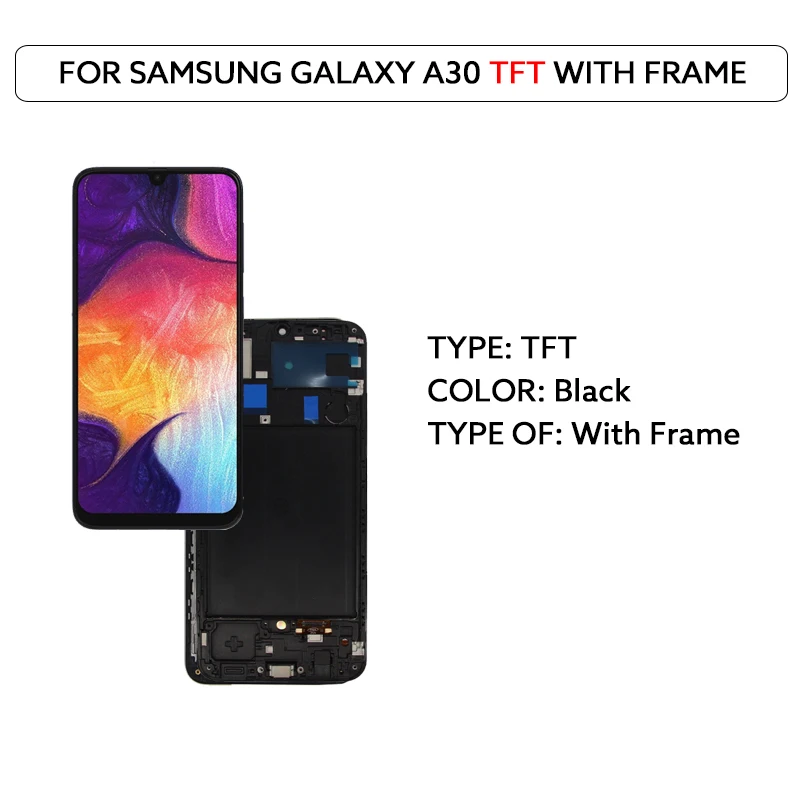 LCD Display Voor Samsung Galaxy A30 A305 LCD Touch Screen Digitizer Vergadering Panel A305F A305G A305N A3050 Display Reparatie Onderdelen