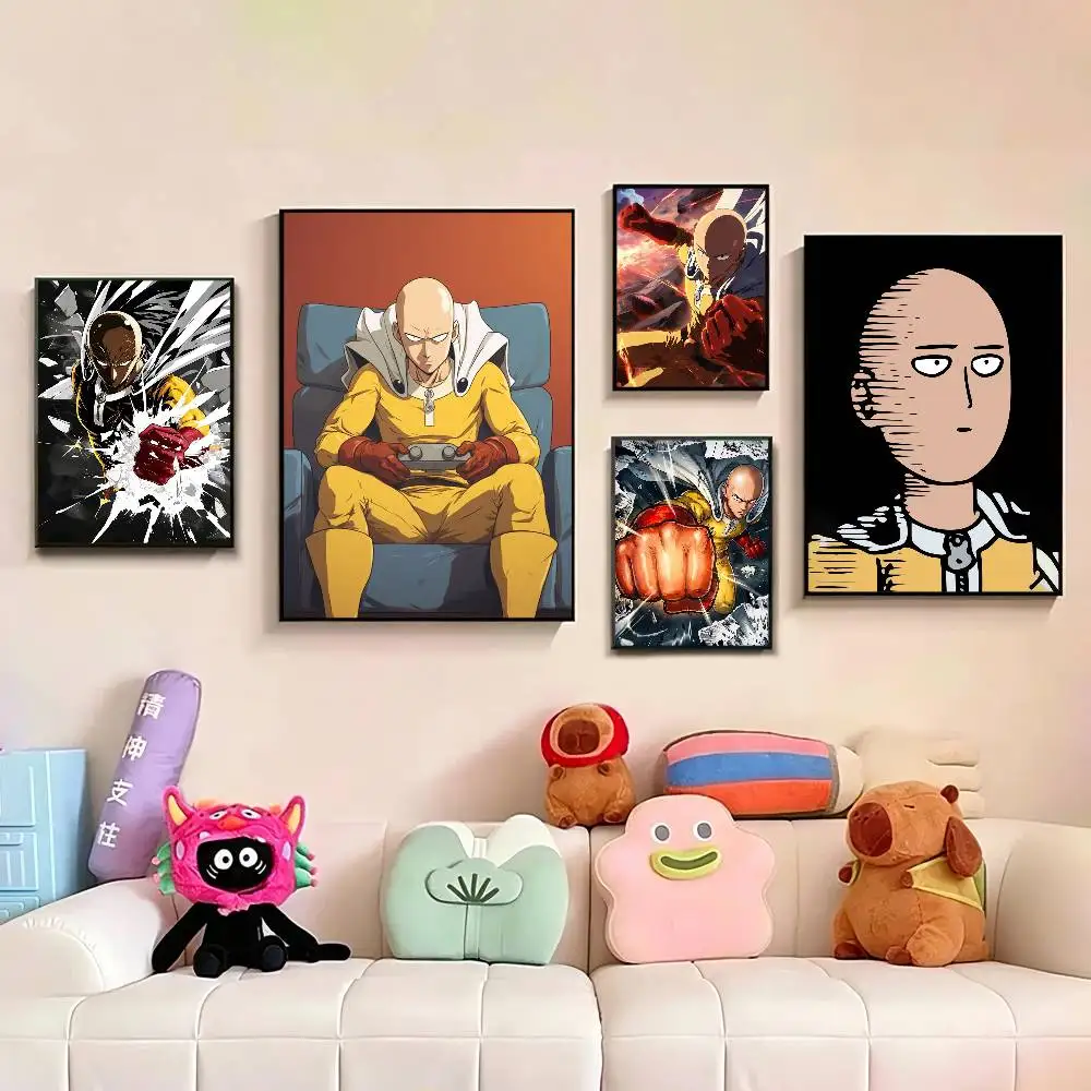 

One-S P-Punch A-Anime Poster Perfect Space Sticker Self Adhesive for Office Home Theater Wall Art Decor Fancy Gift