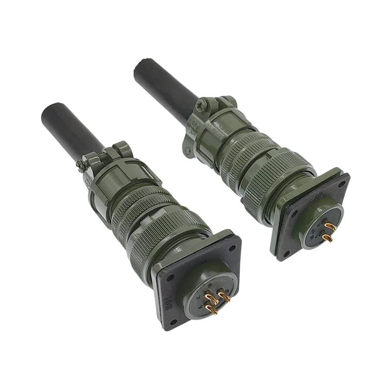 16S-4 16S-10 Circular Connector 5015 MIL STD ปลั๊กและซ็อกเก็ตทหารข้อมูลจำเพาะตัวเชื่อมต่อ MIL-C MS3102A MS3106A MS3108A