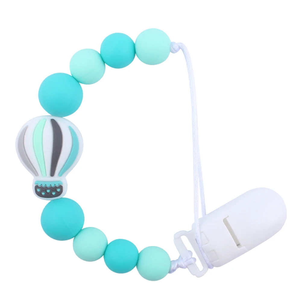 

Pacifier Clip Chain Holder Molar Teether Silicone Infant Cartoon Design Practical Christmas Gift