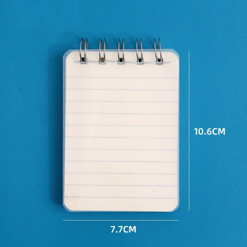 Mini cuaderno de hojas sueltas portátil, línea de palabras, cuadrícula en blanco, diario, cuaderno de bocetos, oficina, escuela, negocios,