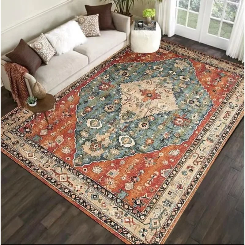 

Boho Vintage Tribal Fuchsia Carpet Traditional Türkiye Living Room Home Retro Decor Kitchen Decor Mat Non Slip Creative Gift Rug