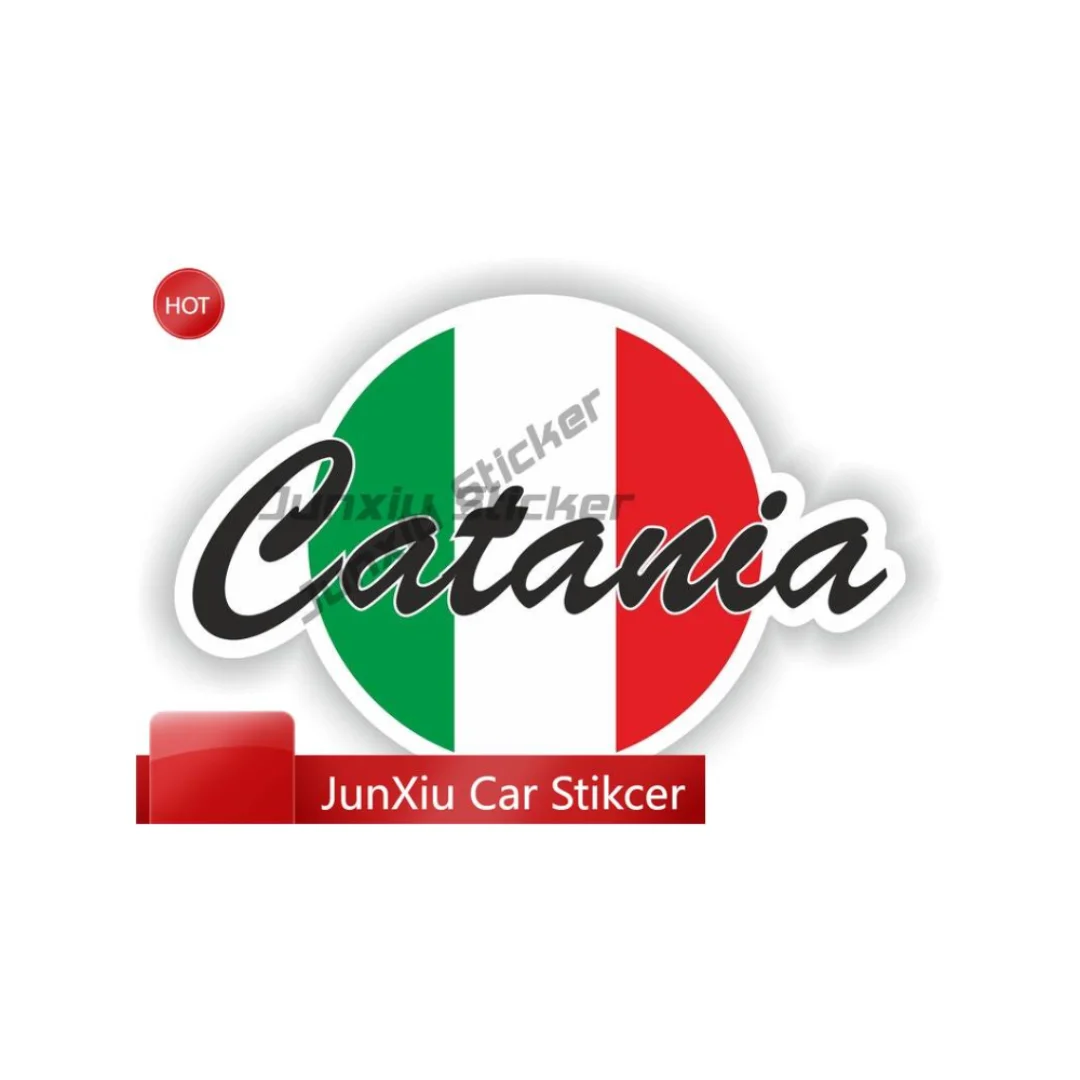 

Catania Italy Country Code Oval Sticker with Premium Auto Accessories For Laptop Door Sun Protection Decoration Auto Waterproof