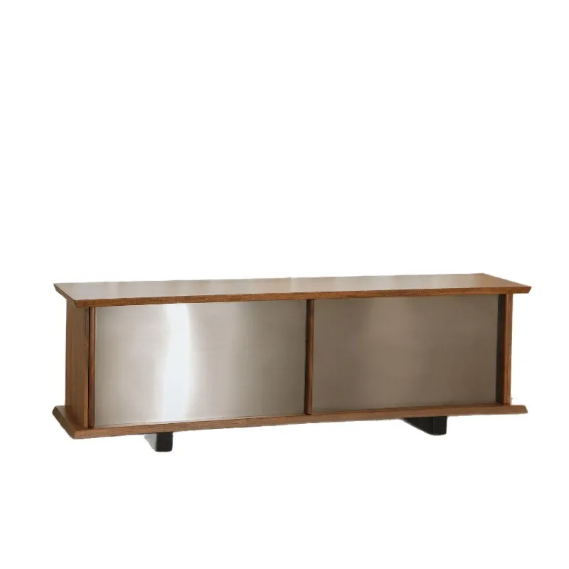 Solid wood TV cabinet, vintage vintage modern wabi-sabi style homestay living room storage side cabinet